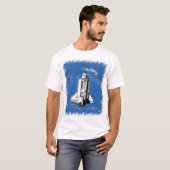 NASA Space Shuttle Discovery in de baan om de aard T-shirt (Voorkant volledig)