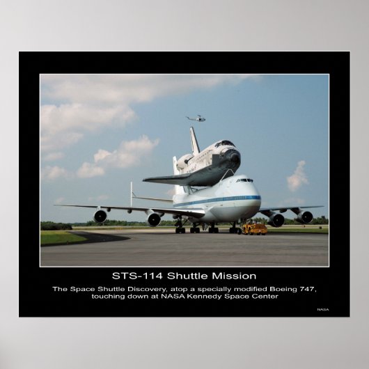 NASA Space Shuttle Discovery-lift op Boeing Poster (Voorkant)