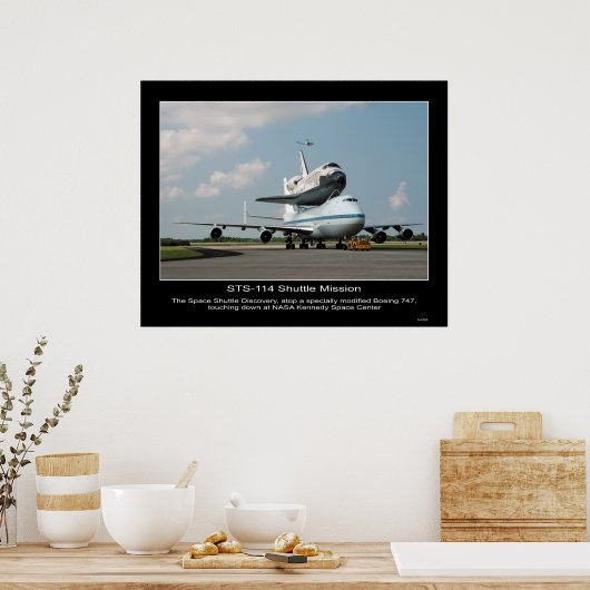 NASA Space Shuttle Discovery-lift op Boeing Poster (Keuken)