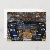 NASA Space Shuttle Endeavor Flight Deck Cockpit Briefkaart (Voorkant / Achterkant)