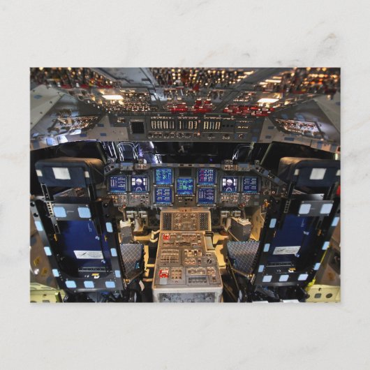 NASA Space Shuttle Endeavor Flight Deck Cockpit Briefkaart (Voorkant)