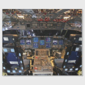 NASA Space Shuttle Endeavor Flight Deck Cockpit Cadeaupapier (Vlak)