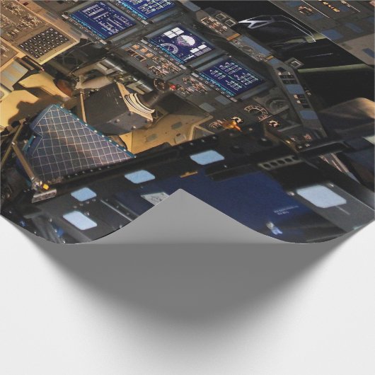 NASA Space Shuttle Endeavor Flight Deck Cockpit Cadeaupapier (Hoek)