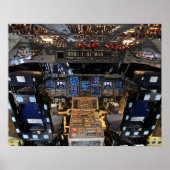 NASA Space Shuttle Endeavor Flight Deck Cockpit Poster (Voorkant)