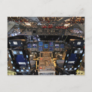 NASA Space Shuttle Endeavour vluchtdek cockpit Briefkaart