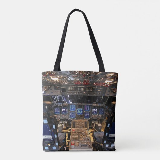 NASA Space Shuttle Endeavour Vluchtdek Cockpit Tote Bag (Achterkant)
