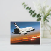 NASA SPACE SHUTTLE FLYING INTO COA BEACH BRIEFKAART (Staand voorkant)