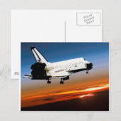 NASA SPACE SHUTTLE FLYING INTO COA BEACH BRIEFKAART (Voorkant / Achterkant)