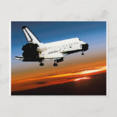 NASA SPACE SHUTTLE FLYING INTO COA BEACH BRIEFKAART (Voorkant)