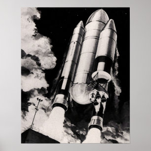 NASA Space Shuttle lanceervoertuig artiestenconcep Poster