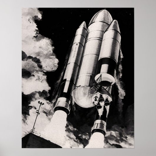 NASA Space Shuttle lanceervoertuig artiestenconcep Poster (Voorkant)