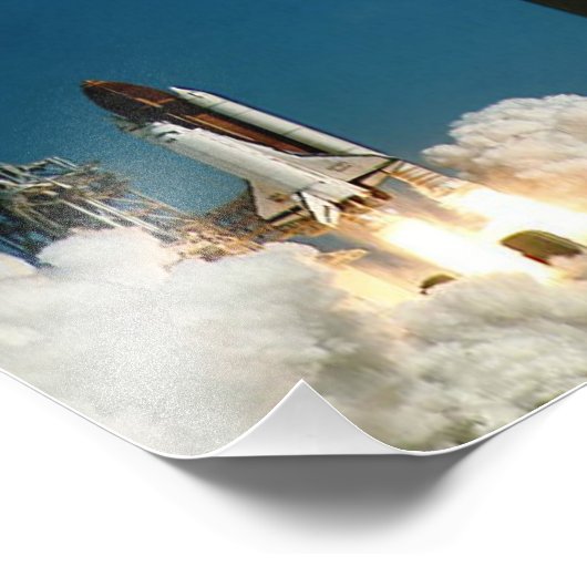 NASA Space Shuttle lancering, Rocket Fire Foto Afdruk (Hoek)