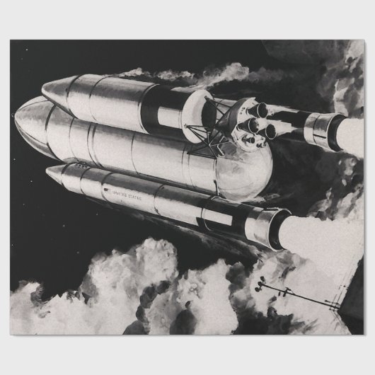 NASA Space Shuttle Launch Vehicle Artist Concept Cadeaupapier (Vlak)