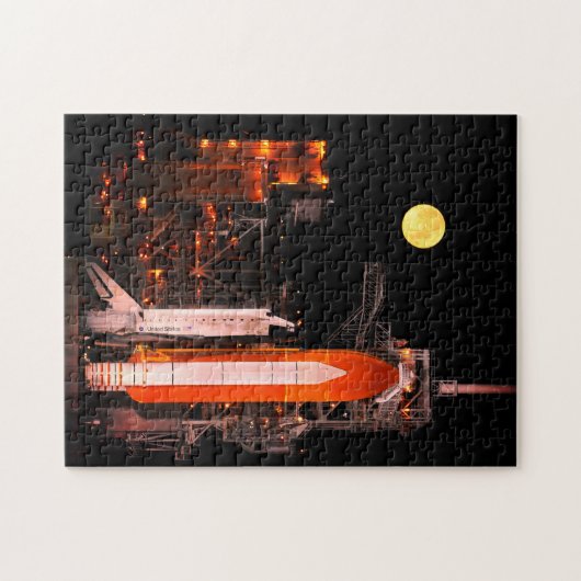 NASA Space Shuttle 's nachts starten Legpuzzel (Horizontaal)