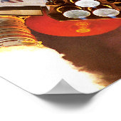 NASA Space Shuttle Start Van Gogh Sterrennacht Po Poster (Hoek)