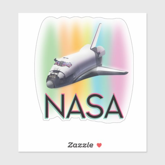 NASA Space Shuttle Sticker (Vel)