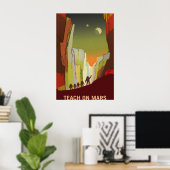 NASA STS-123 Space Shuttle verlaat het ISS Poster (Thuiskantoor)