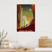 NASA STS-123 Space Shuttle verlaat het ISS Poster (Keuken)