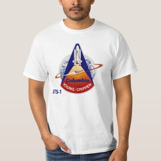 NASA STS-1 SPACE SHUTTLE T-SHIRT (Voorkant)