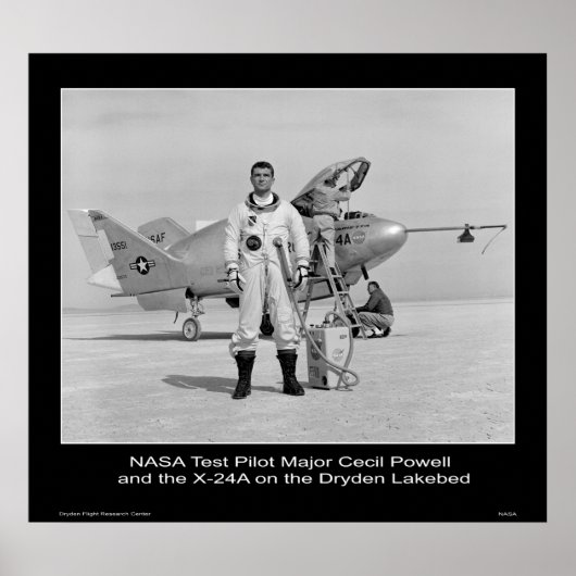 NASA Test Pilot Major Cecil Powell Poster (Voorkant)