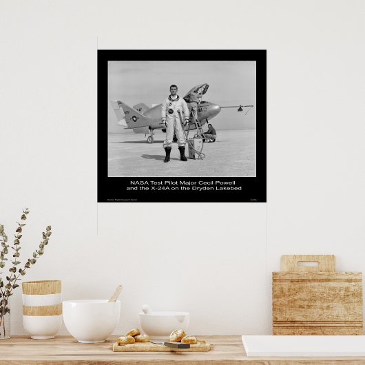 NASA Test Pilot Major Cecil Powell Poster (Keuken)