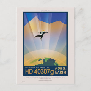 NASA Toekomst Reis Sci Fi Poster - Super Aarde Briefkaart