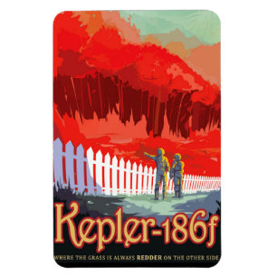 NASA Toekomstige Reis Sci-Fi Poster - Kepler 186f Magneet