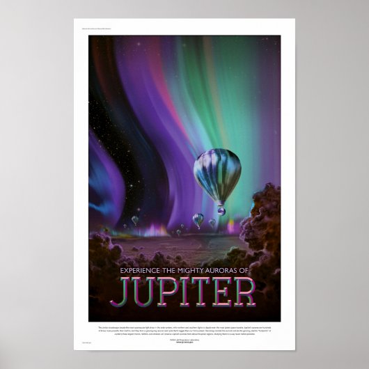 NASA Toekomstige Reisposter - Aurora's van Jupiter Poster (Voorkant)