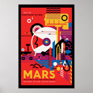 NASA Toekomstige Reisposter - Bezoek Planeet Mars Poster