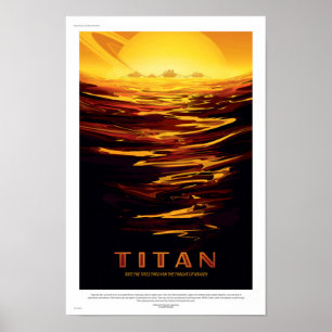 NASA Toekomstige Reisposter - Saturnusmaan Titan Poster