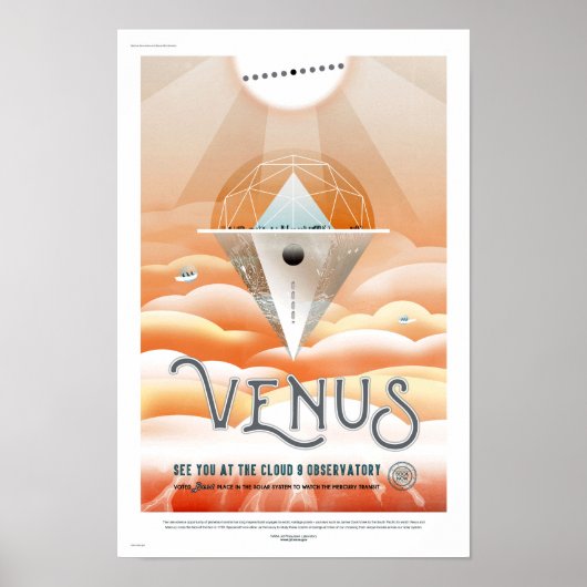 NASA Toekomstige reisposter - Waarnemingspost Venu Poster (Voorkant)