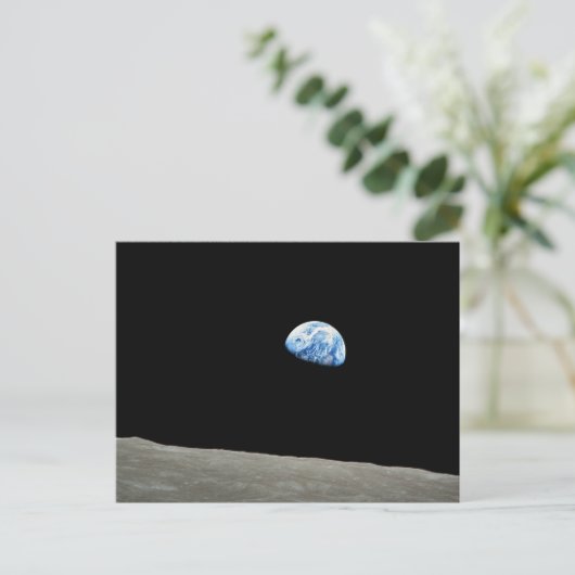 NASA - Uitzicht van Apollo8, Dec24, Earthrise Briefkaart (Staand voorkant)