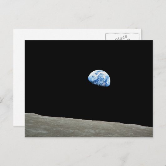 NASA - Uitzicht van Apollo8, Dec24, Earthrise Briefkaart (Voorkant / Achterkant)