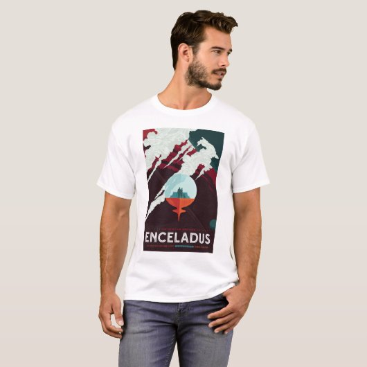 NASA-visies van de Toekomstige Enceladus T-shirt (Voorkant volledig)