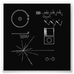 NASA Voyager Golden Record Foto Afdruk