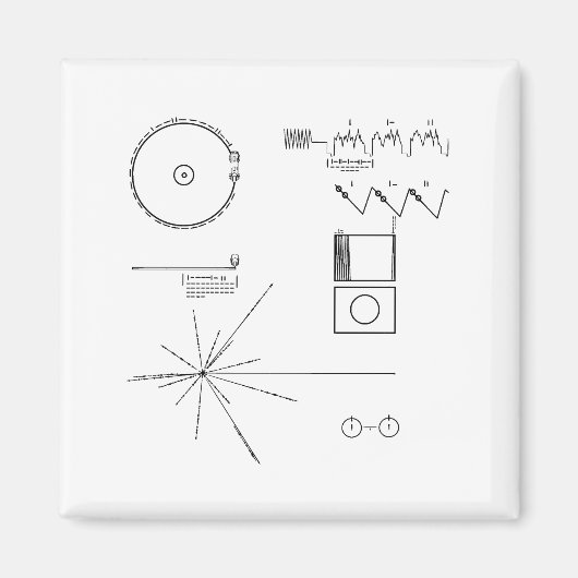 NASA Voyager Golden Record Magneet (Voorkant)