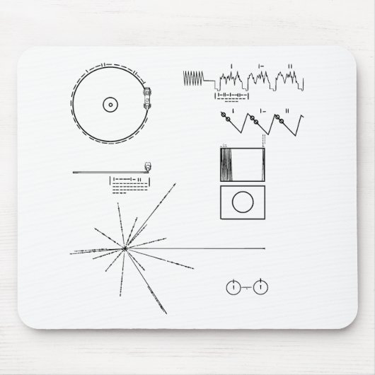 NASA Voyager Golden Record Muismat (Voorkant)