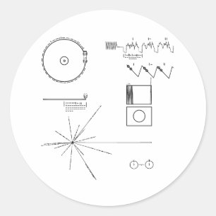 NASA Voyager Golden Record Ronde Sticker