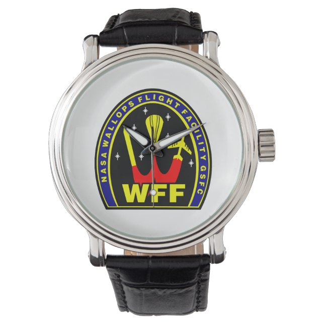 Nasa Wallops Flight Facility Insignia Horloge (Voorkant)