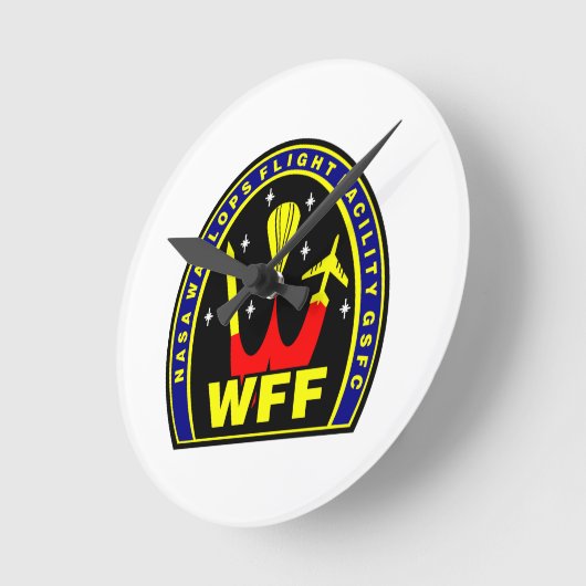 Nasa Wallops Flight Facility Insignia Ronde Klok (Hoek)