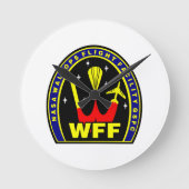 Nasa Wallops Flight Facility Insignia Ronde Klok (Voorkant)