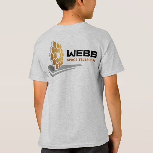 NASA Webb Space Telescope Mercury Grey Kinder T-shirt (Achterkant)