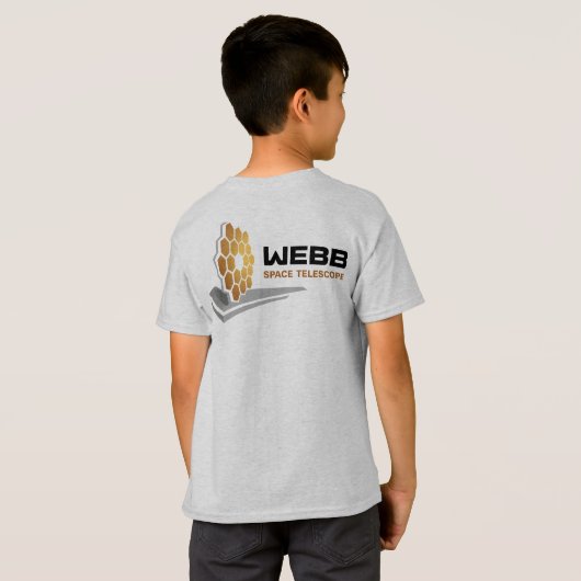 NASA Webb Space Telescope Mercury Grey Kinder T-shirt (Achterkant volledig)