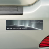 NASA werkt voor Walt Brown bumper sticker Enceladu (Op auto)