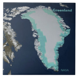 NASA White Greenland ijskap foto Tegeltje