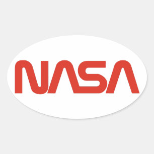 NASA Worm Logo Ovale Sticker