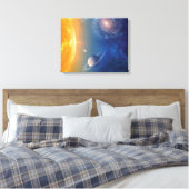 NASA Zonnestelsel Buitenruimte Collage Canvas Afdruk (Insitu (Slaapkamer))