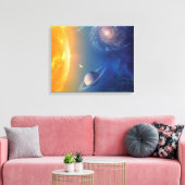 NASA Zonnestelsel Buitenruimte Collage Canvas Afdruk (Insitu (Woonkamer))