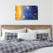 NASA Zonnestelsel Buitenruimte Collage Canvas Afdruk (Insitu (Slaapkamer))