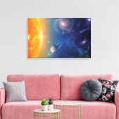 NASA Zonnestelsel Buitenruimte Collage Canvas Afdruk (Insitu (Woonkamer))